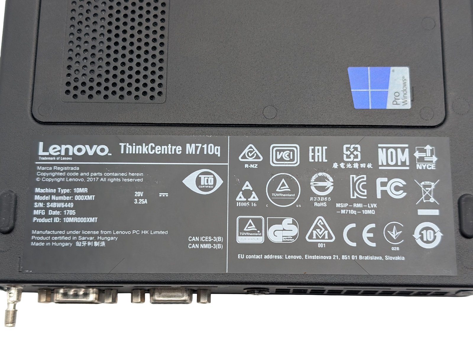 Lenovo ThinkCentre M710q Tiny i5-7400T / 8GB / 256GB (REFURBISHED)