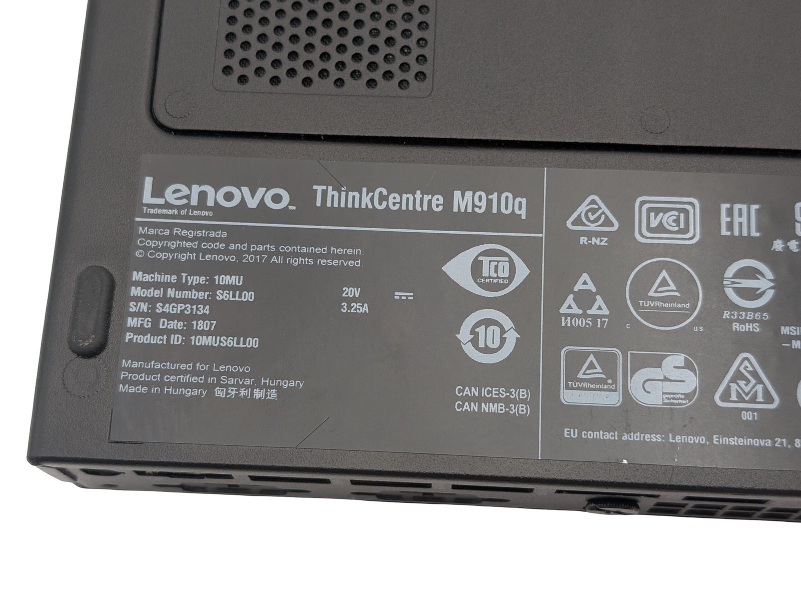 Lenovo ThinkCentre M910q Tiny/i5-7500T/8GB/256GB (REFURBISHED) (Kopija)