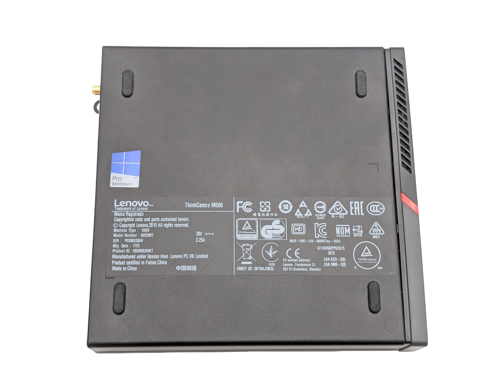 Lenovo ThinkCentre M600/Pentium J3710/8GB/256GB (REFURBISHED)