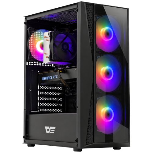 RGB Gaming PC with Tempered Glass Front i5-12500/16GB/480GB+500GB/RTX 2060 SUPER 8GB (REFURBISHED)